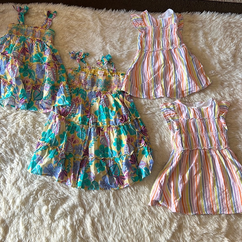 Rainbow dress and Hawaiian dress